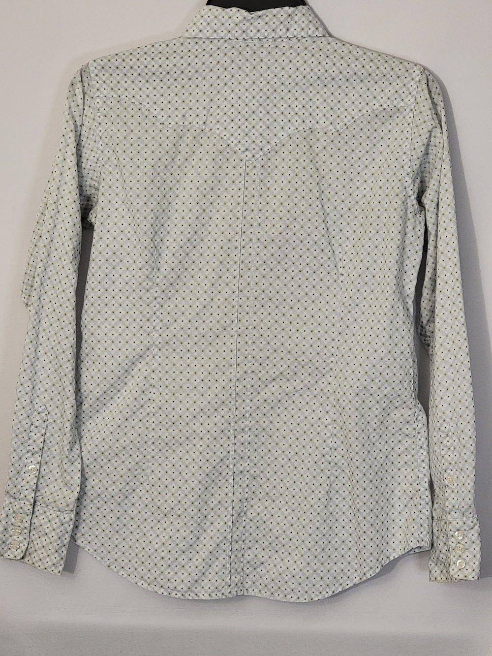 Ariat Button-Up Shirt Navy Dot Pattern Size S/P - Picture 7 of 10